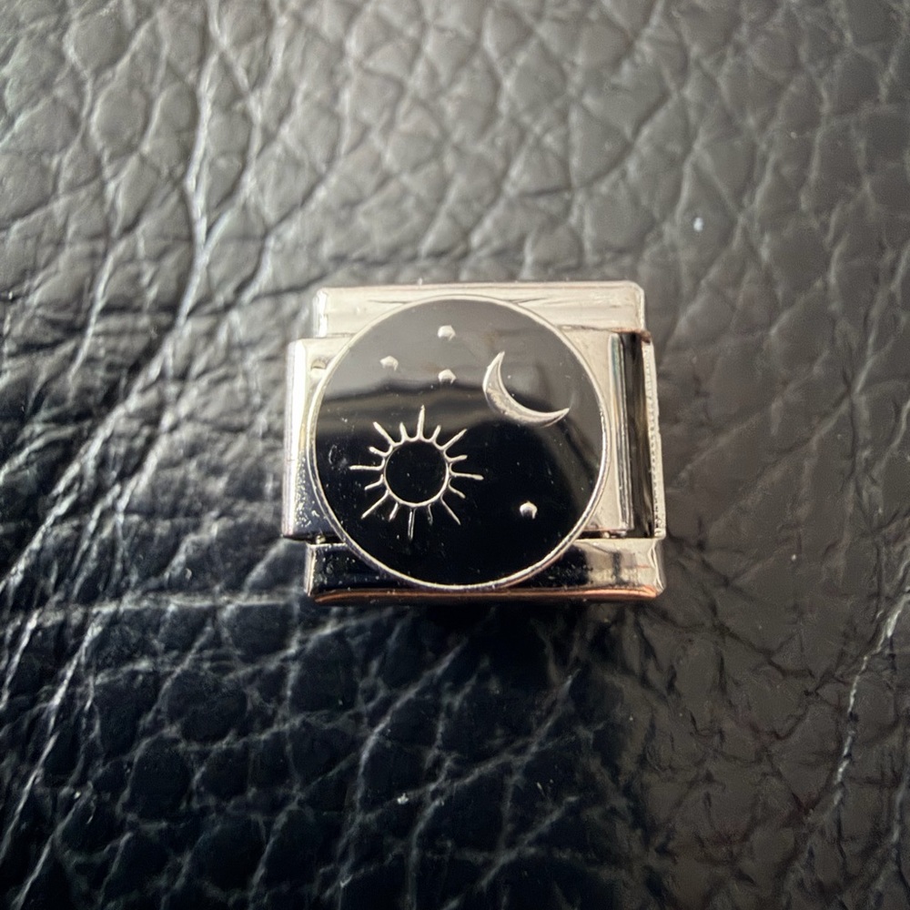 Cosmic Sun and Moon Italian Charm